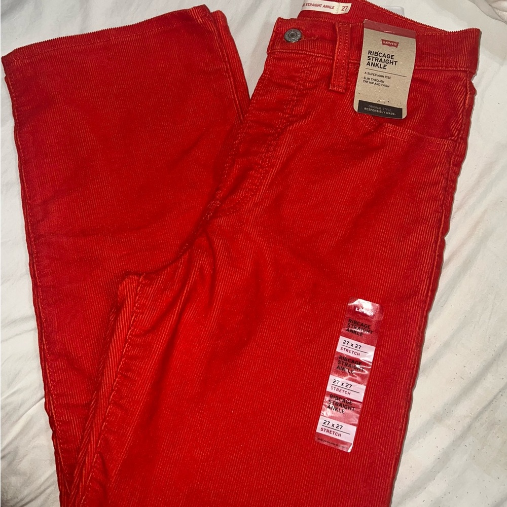 Levi's Women's Red Straight Leg Jeans